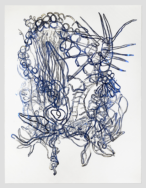 OCEANS  2013, ink, acrylic on duralar on paper, 38&quot; x 50&quot;